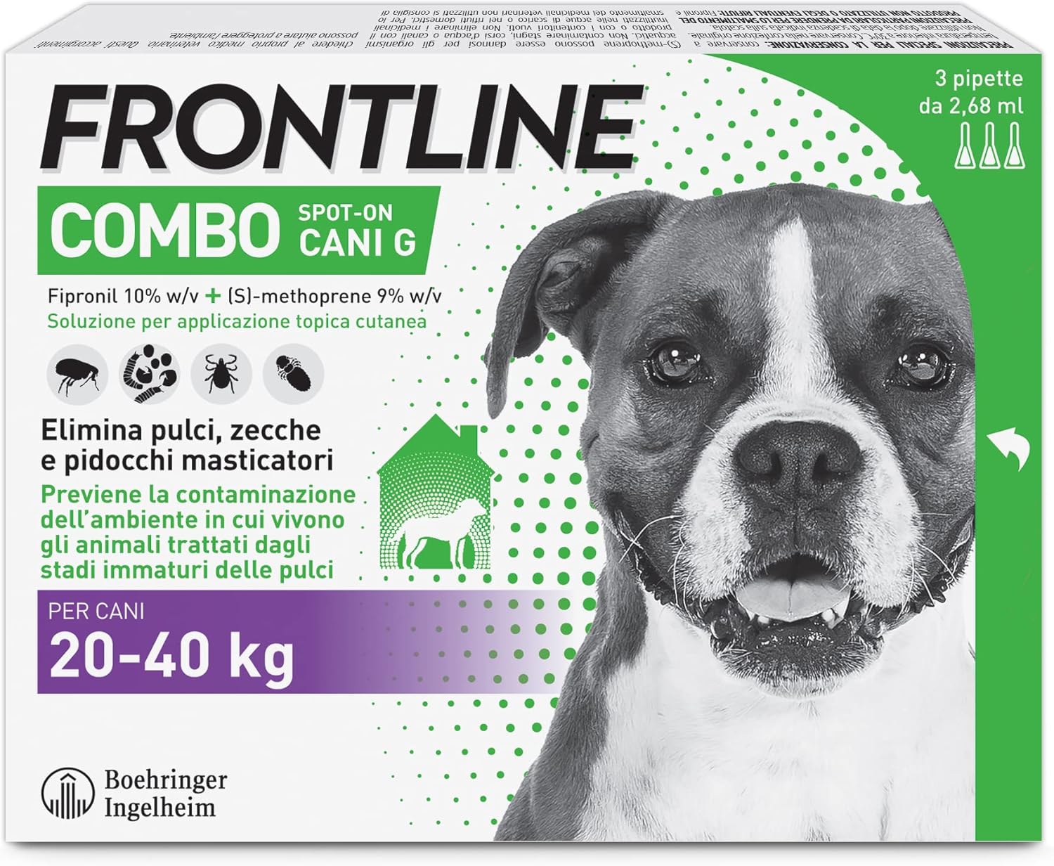 Offerta Black Friday 2024: FRONTLINE Combo, 3 Pipette, Cane Taglia L (20 - 40 Kg)